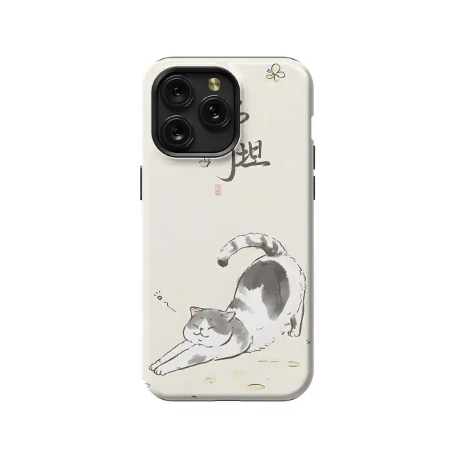 iPhone X Japanese Cat Phone Case
