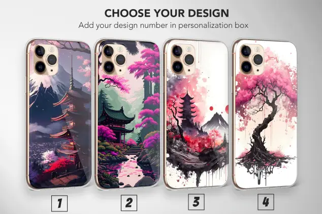 iPhone X Japanese Fuji Art Blossom Phone Case