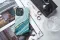 iPhone X Marble Glitter Cyan Black Gold Phone Case - Image 2