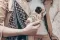 iPhone X Marble Glitter Cyan Black Gold Phone Case - Image 3