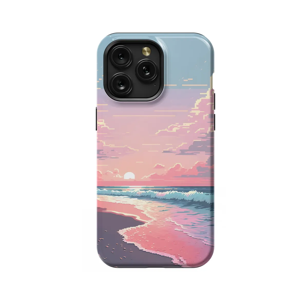 iPhone X Nature Sea Wave Sunset Phone Case - Image 1