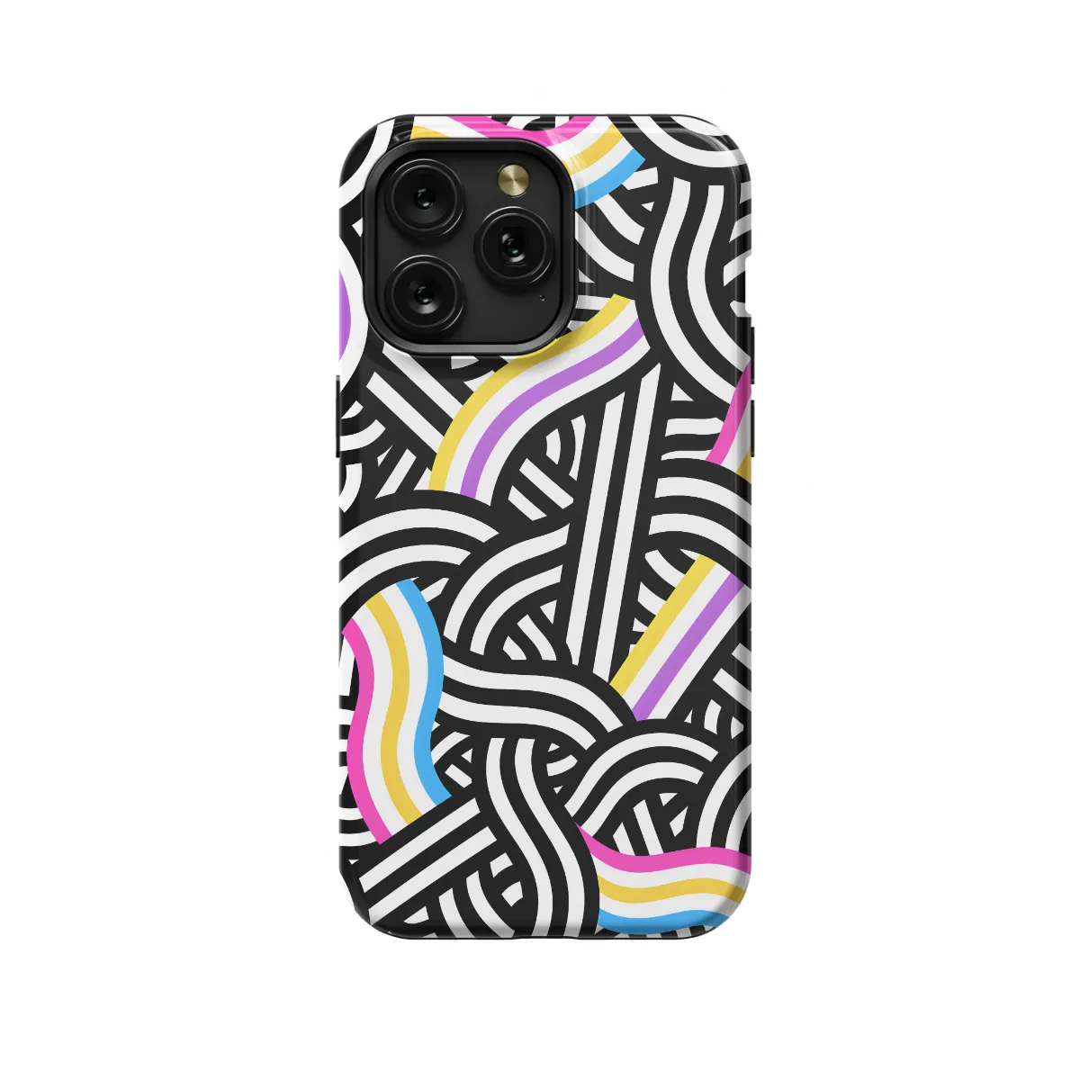 iPhone X Wavy Non Binary Pansexual Phone Case - Image 1