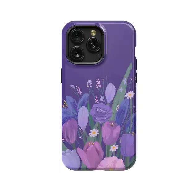 iPhone X Purple flower Phone Case