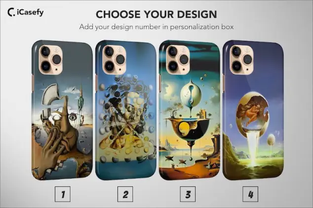 iPhone X Salvador Dali Famous Painting Surrealism Classic Art Phone Case