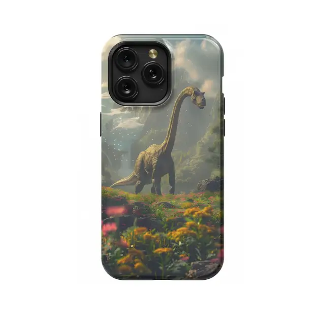 iPhone X Sauropod Dinosaur in Nature Phone Case