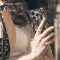 iPhone X Skeleton Hand Glamour Girl Flower Phone Case - Image 4