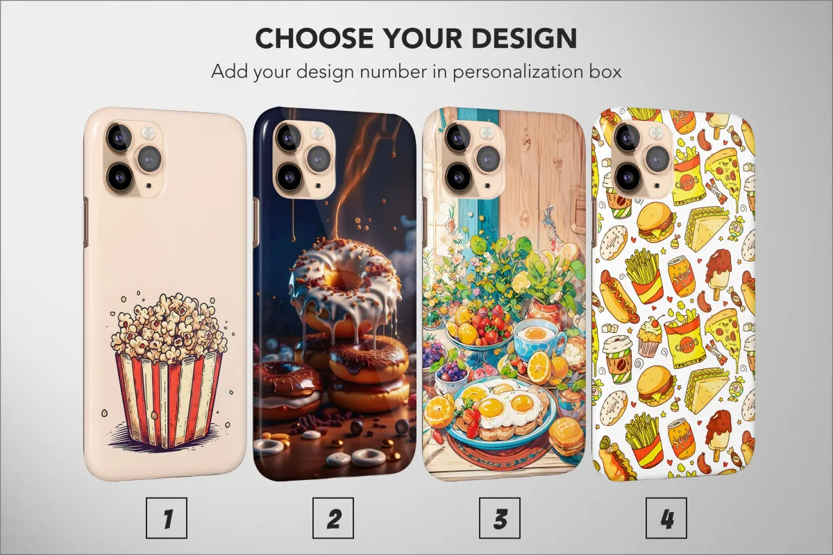 iPhone X Snack Popcorn Burger Fast Food Aesthetic Phone Case - Image 1
