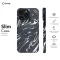 iPhone X Topographic Map Marble Black and Phone Case - Image 5