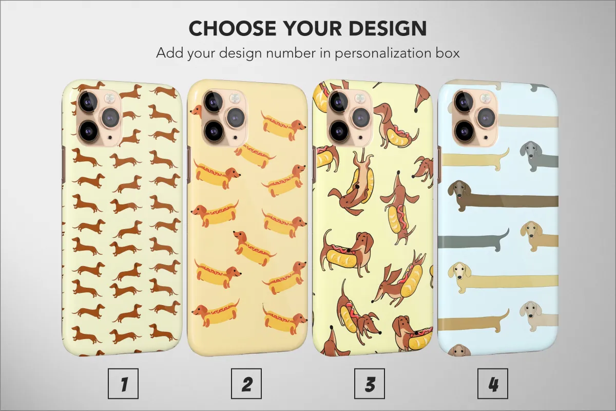iPhone X Wiener Sausage Dog Animal Aesthetic Phone Case - Image 1