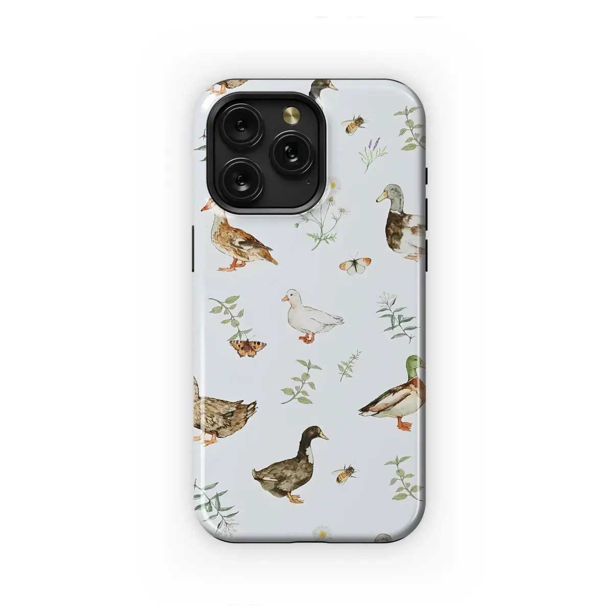 iPhone Xr Charming Cottagecore Duck Meadow Phone Case - Image 1