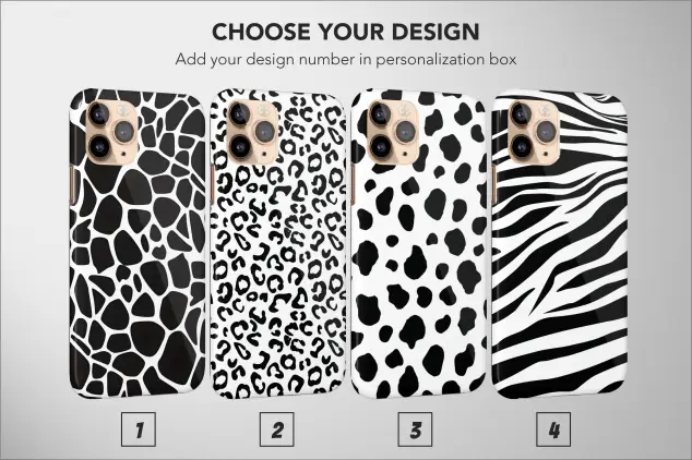 iPhone Xs Max Animal Print Black White Cheetah Zebra Leopard Phone Case
