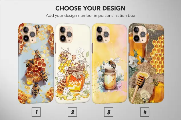 iPhone Xs Max Bee Cute Yellow Honey Shell Aesthetic Phone Case