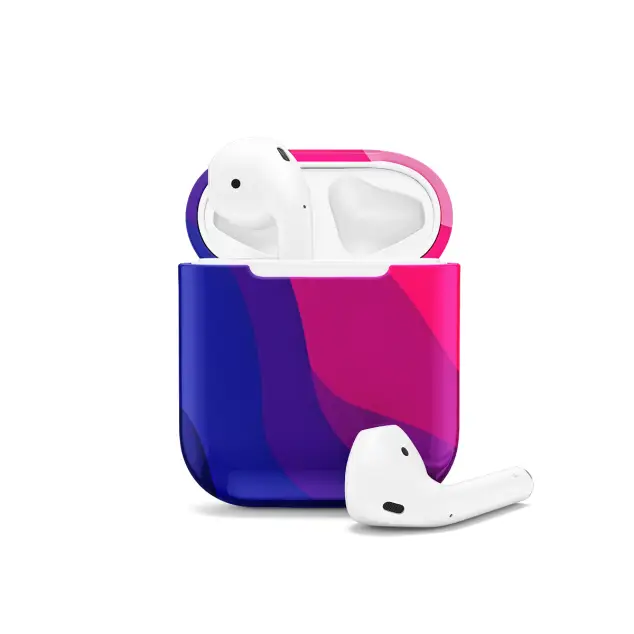 iPhone Xs Max Bi Pride Bisexual Wavy AirPods AirPods AirPods AirPods AirPods Glossy Phone Case