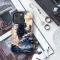 Black Cat Clouds The Great Wave off iPhone Xs Max Phone Case - Image 3