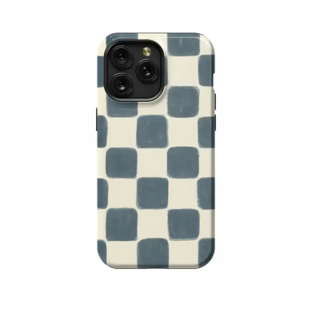 iPhone Xs Max Blue Checkered Phone Case
