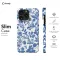 iPhone Xs Max Blue Flower French Toile De Jouy Phone Case - Image 6
