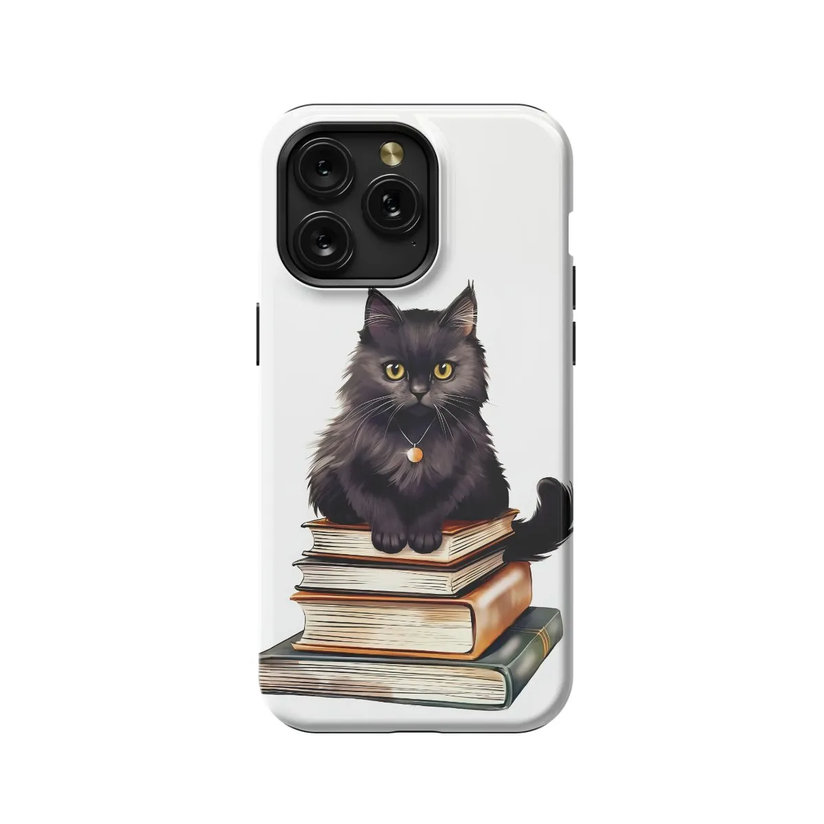 iPhone Xs Max Book Black Cat Lover Phone Case - Image 1