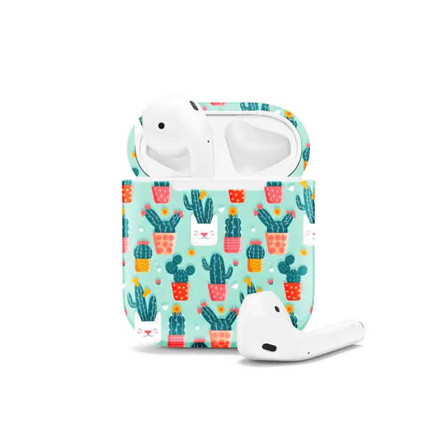 iPhone Xs Max Cactus pattern AirPods AirPods AirPods AirPods AirPods Glossy Phone Case
