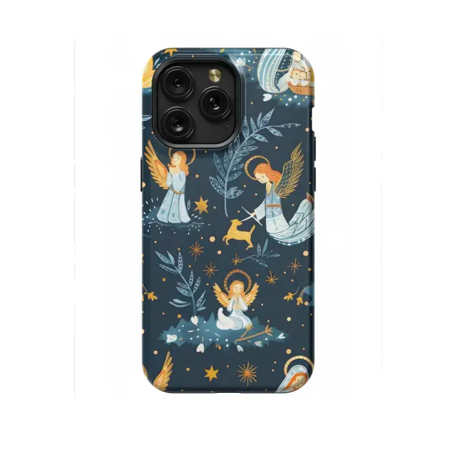 iPhone Xs Max Celestial Night Sky Angels Christian Phone Case