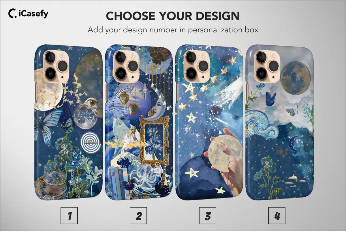 iPhone Xs Max Celestial Ocean Magic Moon Aesthetic Phone Case - Image 1