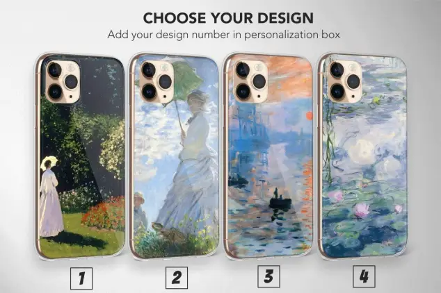 iPhone Xs Max Claude Monet Aesthetic Vintage Phone Case