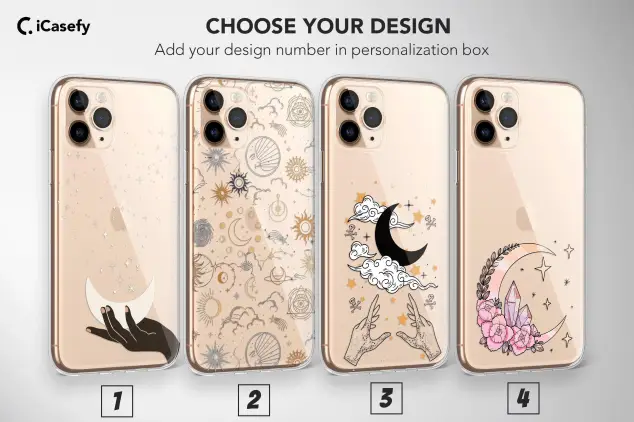 iPhone Xs Max Clear Celestial Star Moon Phone Case