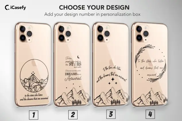 iPhone Xs Max Clear Night Court Acotar Acomaf Phone Case