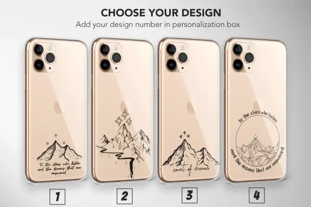 iPhone Xs Max Clear Night Court Symbol Acotar Acomaf Phone Case