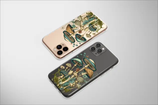 iPhone Xs Max Clear Vintage Mushroom Core Cottagecore Old Flower Mini S S Phone Case