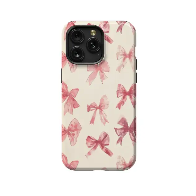iPhone Xs Max Coquette Bow Girly Cute Pink Phone Case