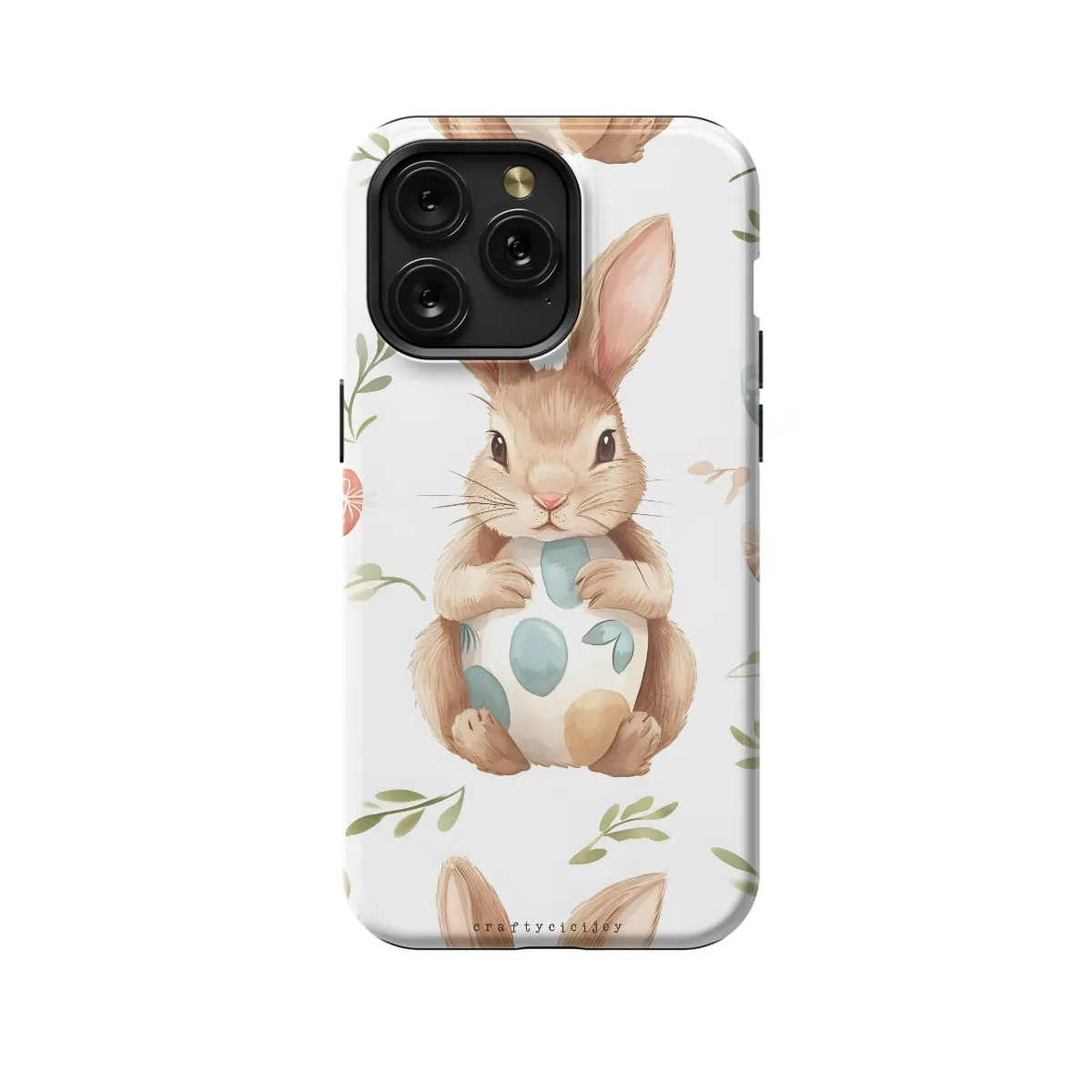 iPhone Xs Max Cute Easter Bunny Phone Case - Image 1