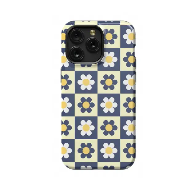 iPhone Xs Max Daisy Checkered Phone Case