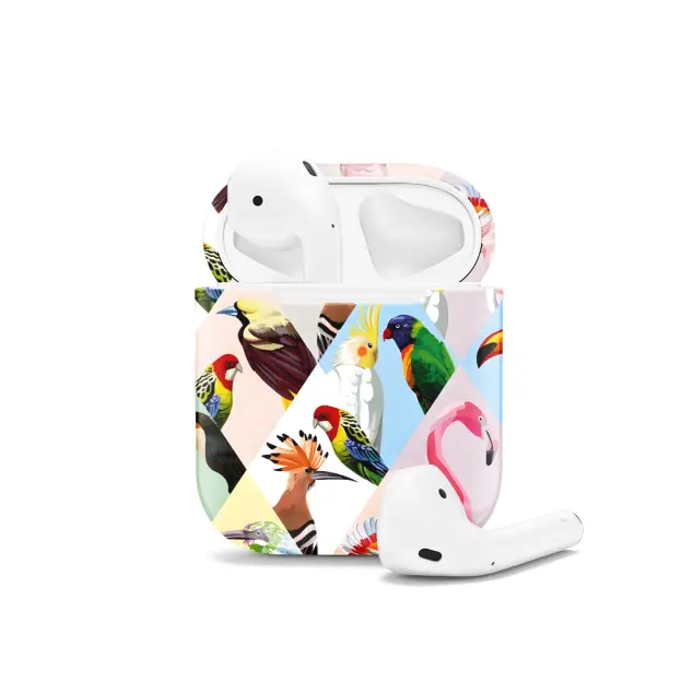 iPhone Xs Max Diamond Collage Bird Square Parrot AirPods AirPods AirPods AirPods AirPods Glossy Phone Case