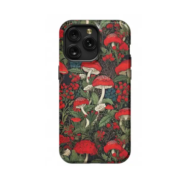 iPhone Xs Max Fantasy Red Mushroom in Leafs Phone Case