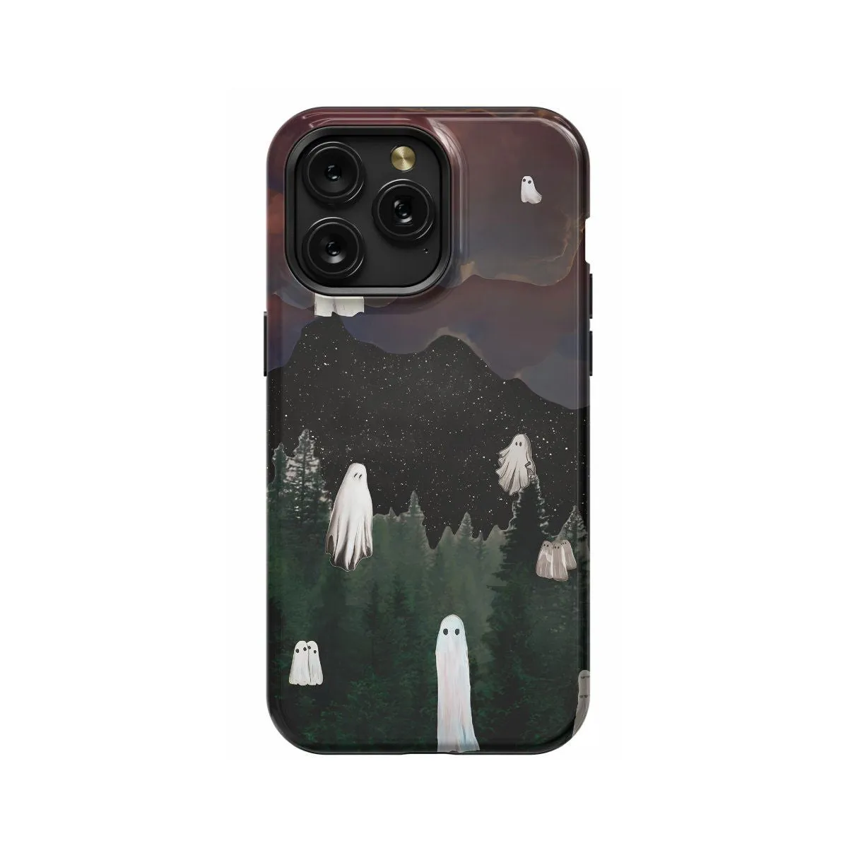 iPhone Xs Max Ghost Spooky Forest Phone Case - Image 1