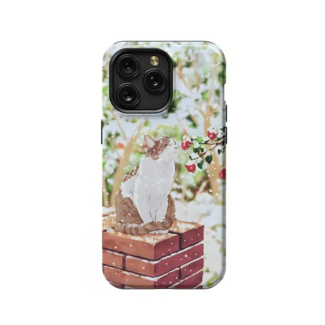 iPhone Xs Max Japanese Cat Snow # Phone Case