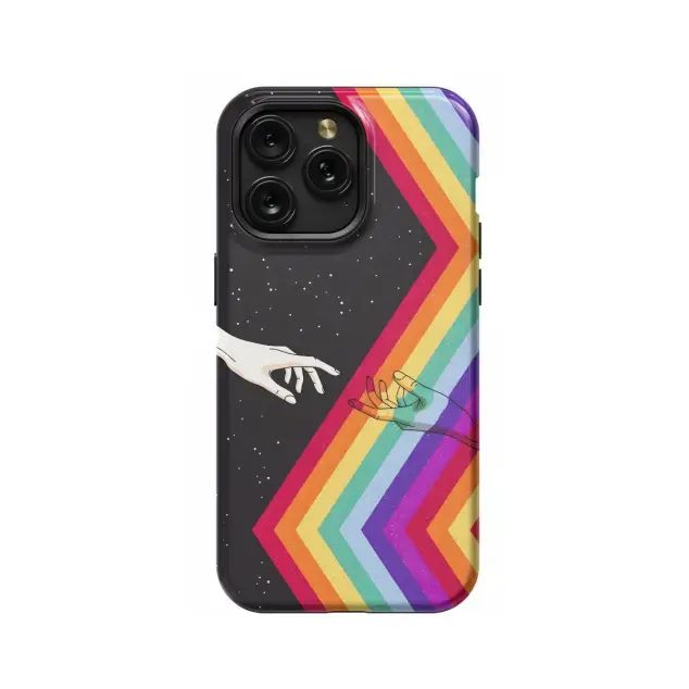 iPhone Xs Max LGBTQ Pride Flag Stars Hands # Phone Case