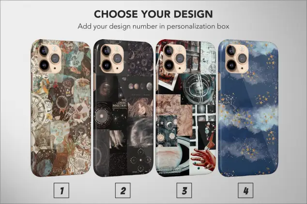 iPhone Xs Max Moon and Stars Celestial Collage Phone Case