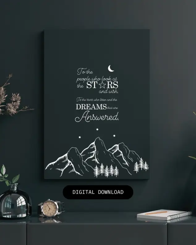 iPhone Xs Max Night Court Print Velaris Acotar Feyre Rhysand Art Court of Thorns & Roses Phone Case