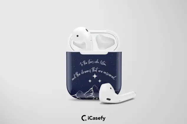 iPhone Xs Max Night Court Symbol Airpod Acotar Acomaf To the Stars Who Listen Airpods , Airpods , Airpods , Airpods Phone Case