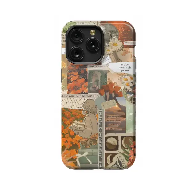 iPhone Xs Max Orange and Green Collage Phone Case