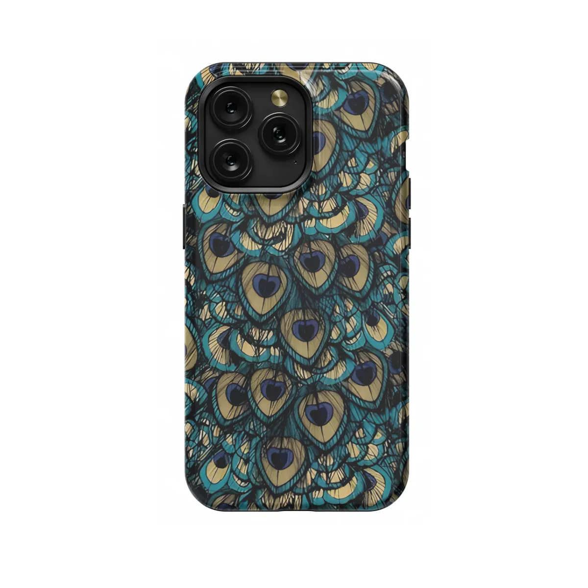 iPhone Xs Max Peacock Feather Phone Case - Image 1