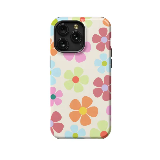 iPhone Xs Max Retro s Aesthetic Hippie Flowers Colorful Groovy Vibe Phone Case