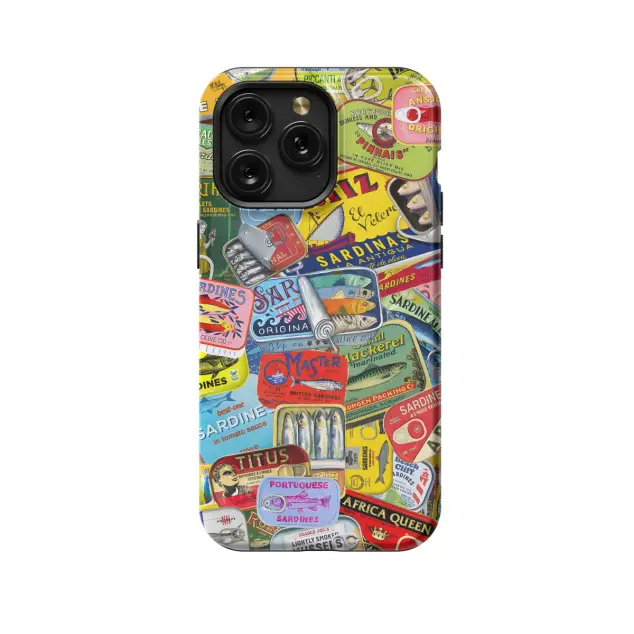 iPhone Xs Max Sardine Vintage Fish Collage Aesthetic Phone Case