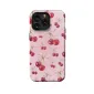 Seamless Aesthetic Pink Cherry Coquette iPhone Xs Max Phone Case - Image 1