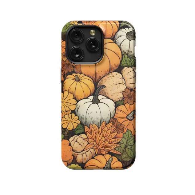 iPhone Xs Max Seamless Autumn Aesthetic Pumpkin Phone Case