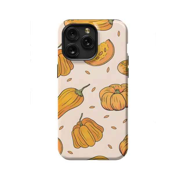iPhone Xs Max Seamless Autumn Pumpkins Phone Case