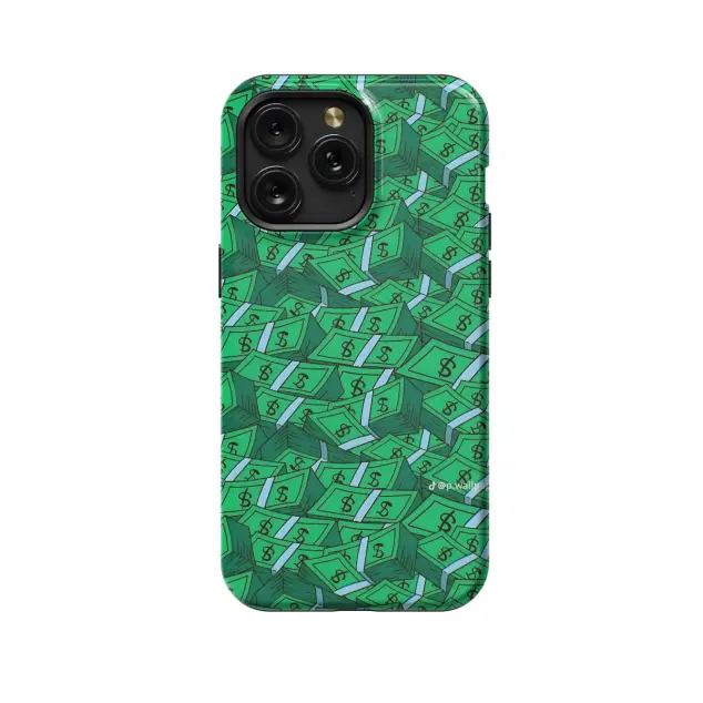 iPhone Xs Max Seamless Green Cash Dollars Phone Case