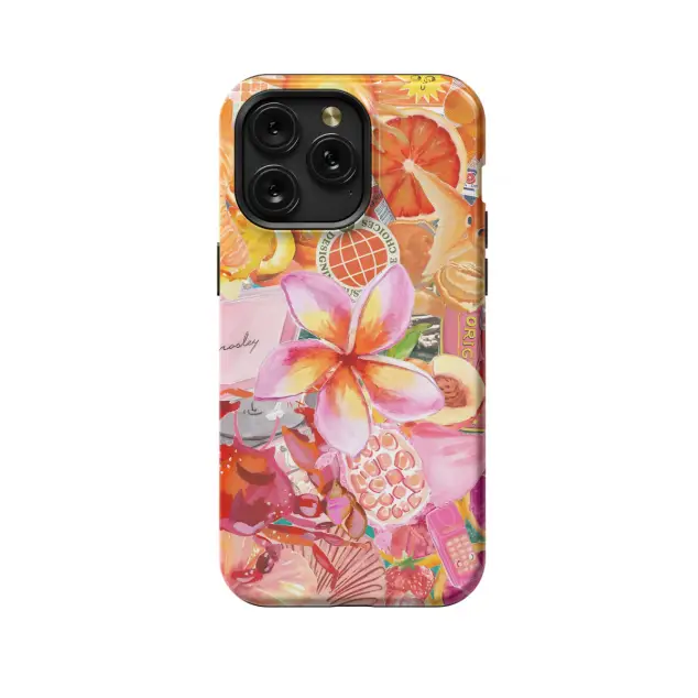 iPhone Xs Max Sunset Flower Sea Life Collage Aesthetic Phone Case