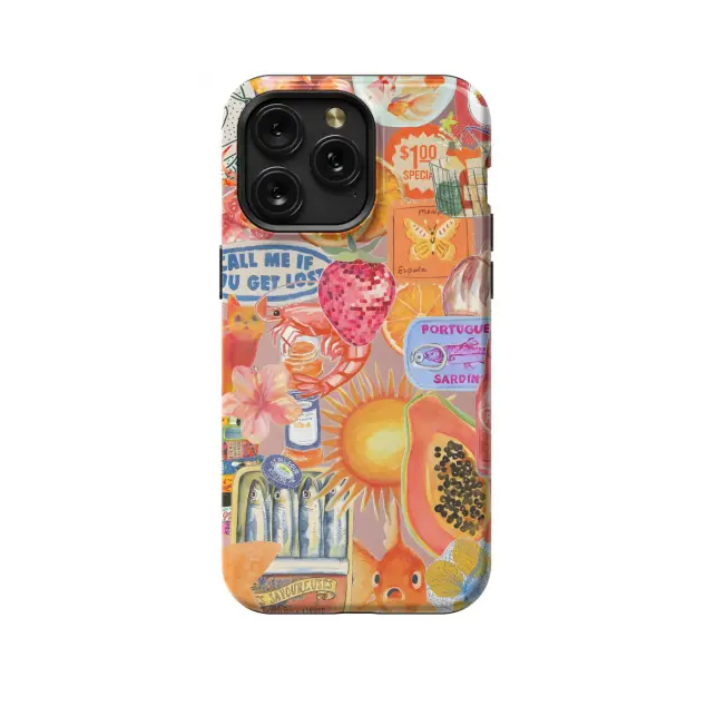 iPhone Xs Max Sunset Flower Sea Life Collage Aesthetic Phone Case